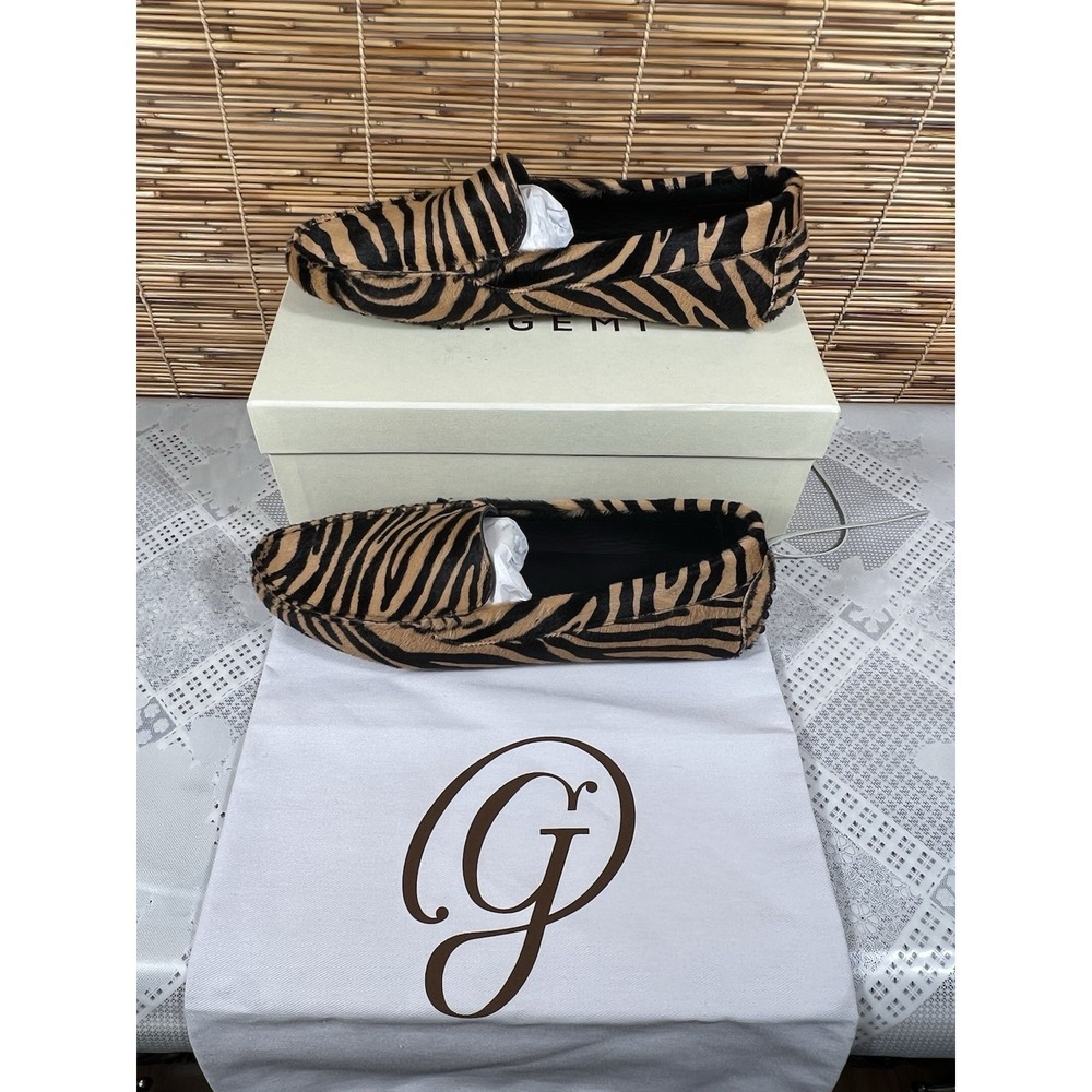 M Gemi Women's Zebra Calf Hair /Size 10 Eur 41 Black And Sand Retired Made Italy